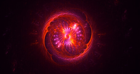 3D rendering abstract circle light background