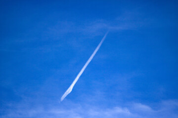 Smoke trails in the Blue sky