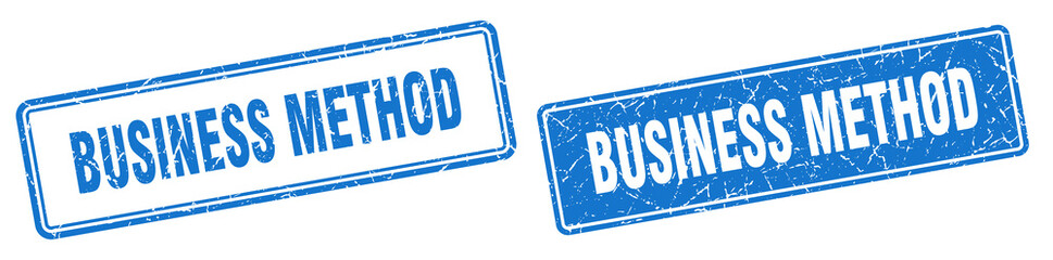business method stamp set. business method square grunge sign