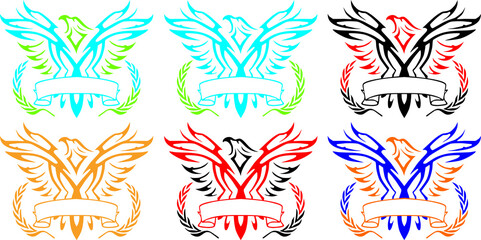 Fototapeta na wymiar eagle logo icon symbol bird logo