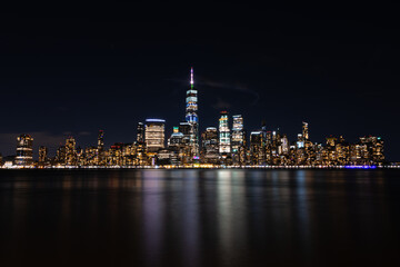 Fototapeta na wymiar New York City Night Skyline