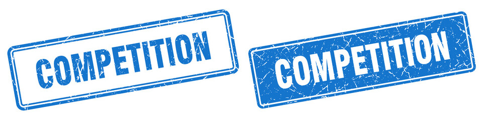 competition stamp set. competition square grunge sign