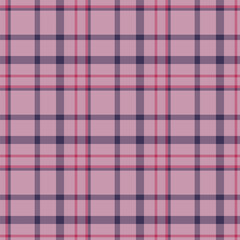 Plaid seamless pattern. Vector background of textile ornament. Flat fabric design.