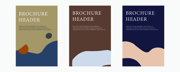 Vector set of abstract creative backgrounds in minimal trendy style with copy space for text and photo - design templates for social media stories and bloggers - simple, stylish and minimal designs