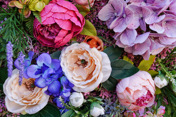 Abstract background of flowers. Close-up.