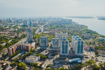 Fototapeta premium Fall city aerial