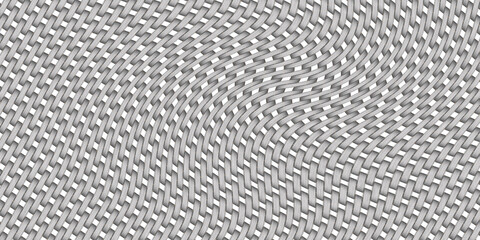 Black and white gradient wavy pattern. Wicker texture	
