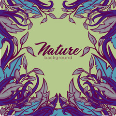 Jungle Nature Leaves Background Simple Design