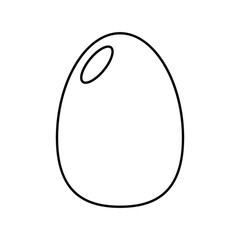 Egg black on a white background, vector illustration for design.