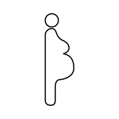 Pregnant woman sign black on a white background, vector illustration for design.