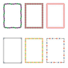 Grunge frame collecton. Grounge border set. Vector