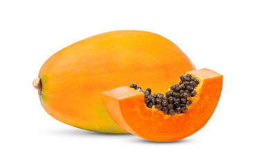 papaya isolated on white