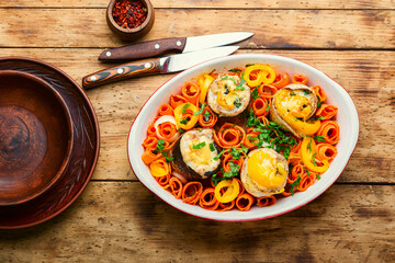 Tasty baked fish rolls