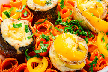 Tasty baked fish rolls