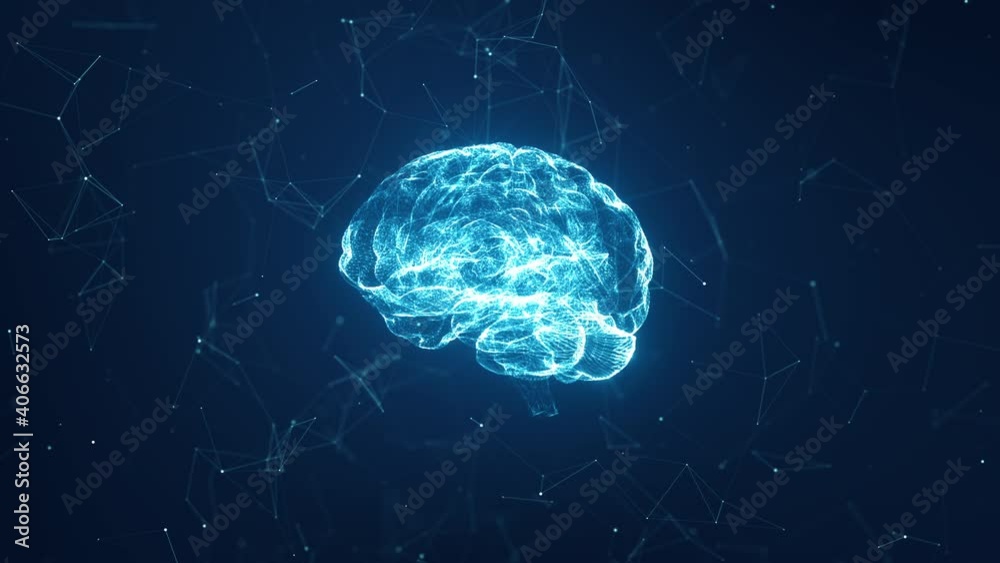 Poster artificial intelligence (ai). big data flow analysis, data mining, deep learning modern computer tec