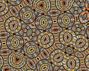 Colorful ethnic fabric - Seamless pattern, illustration 