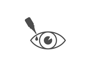 Drop, eye drops, medicine icon. Vector illustration, flat.