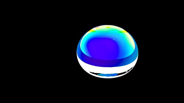 Rainbow drop drops and jumps on the surface