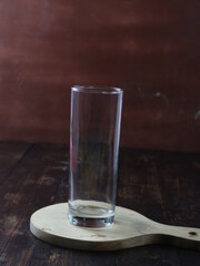 empty drink glass closeup