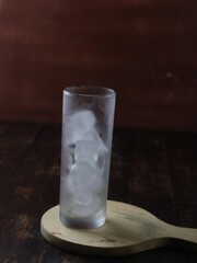empty drink glass closeup