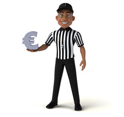 Fun 3D Illustration of an american Referee