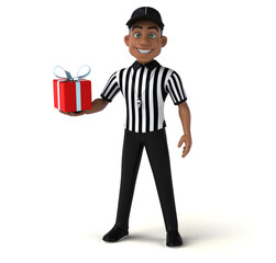Fun 3D Illustration of an american Referee