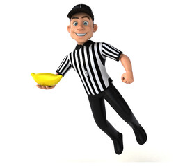 Fun 3D Illustration of an american Referee
