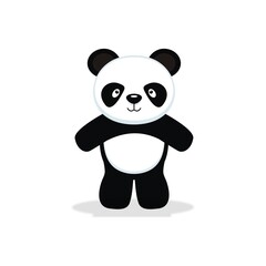 cute standing panda flat animal illustration images, this illustration is suitable for children's books, cards, pictures for children's clothes and so on