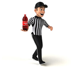 Fun 3D Illustration of an american Referee