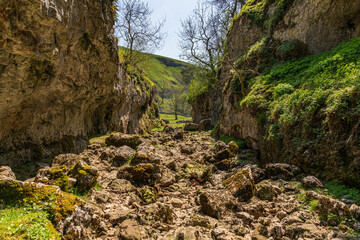 Troller's Gill, near Skyreholme in the Lower Wharfedale, North Yorkshire, England, UK