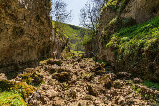 Troller's Gill, near Skyreholme in the Lower Wharfedale, North Yorkshire, England, UK