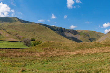 Fototapeta na wymiar The Howgill Fells in the Yorkshire Dales near Low Haygarth, Cumbria, England, UK