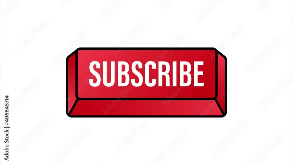 Aufkleber subscribe with cursor button. internet icon. pointer click icon. stock illustration.