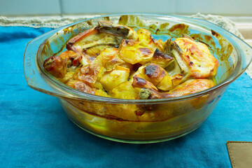 oven baked chicken with apples