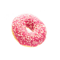 Donut isolated on a white background.