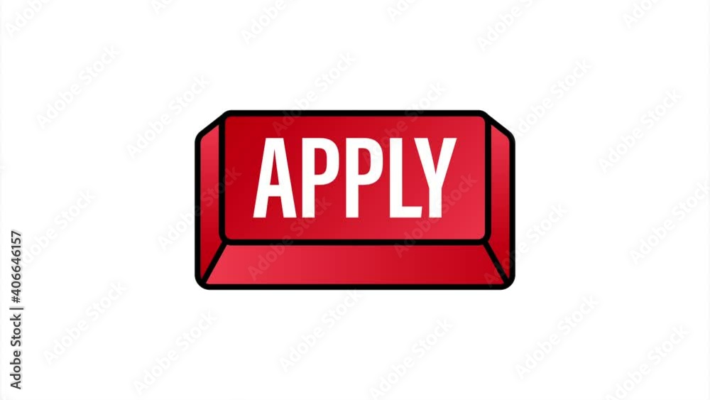 Poster apply with cursor button. internet icon. pointer click icon. stock illustration.