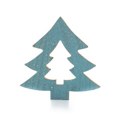 Christmas tree isolated on a white background.