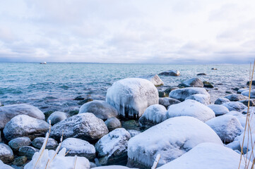 ice on the beach