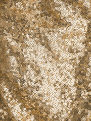 vertical background: fabric with sewn sequins. color Champagne sailing