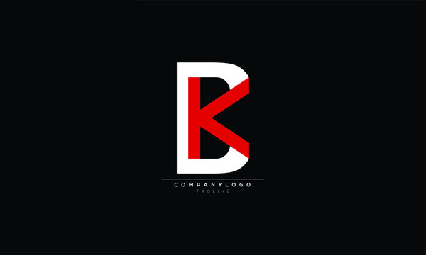 BK CK Abstract initial monogram letter alphabet logo design