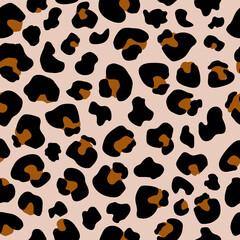 Seamless pattern Leopard print . Leopard background vector illustration