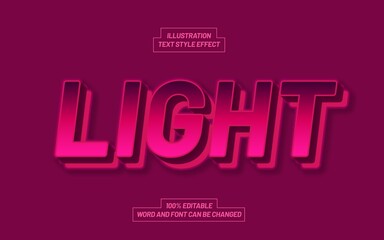 Light Bold 3D Text Style Effect Mockup