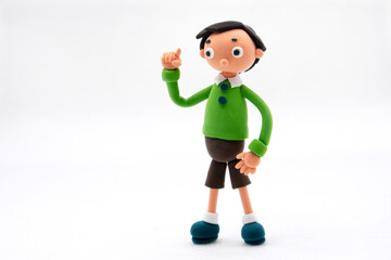 粘土の指差しする男の子