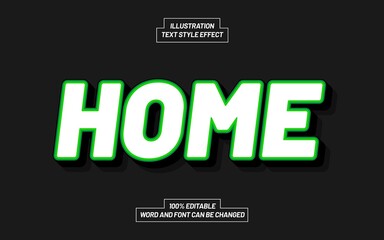 Home Green Text Style Effect