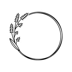 Round frame with branches