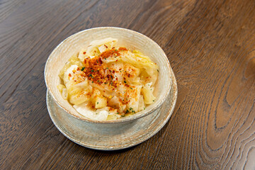 Sauerkraut salad with hot dry pepper