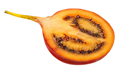 Tamarillo isolated on white background with clipping path