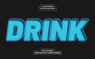 Fototapeta premium Drink Text Style Effect