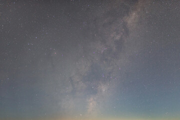 Milky way galaxy on the night sky.