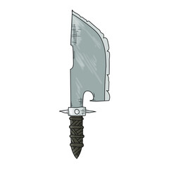 Axe. Vector illustration. Isolated object on a white background. Hand-drawn style.